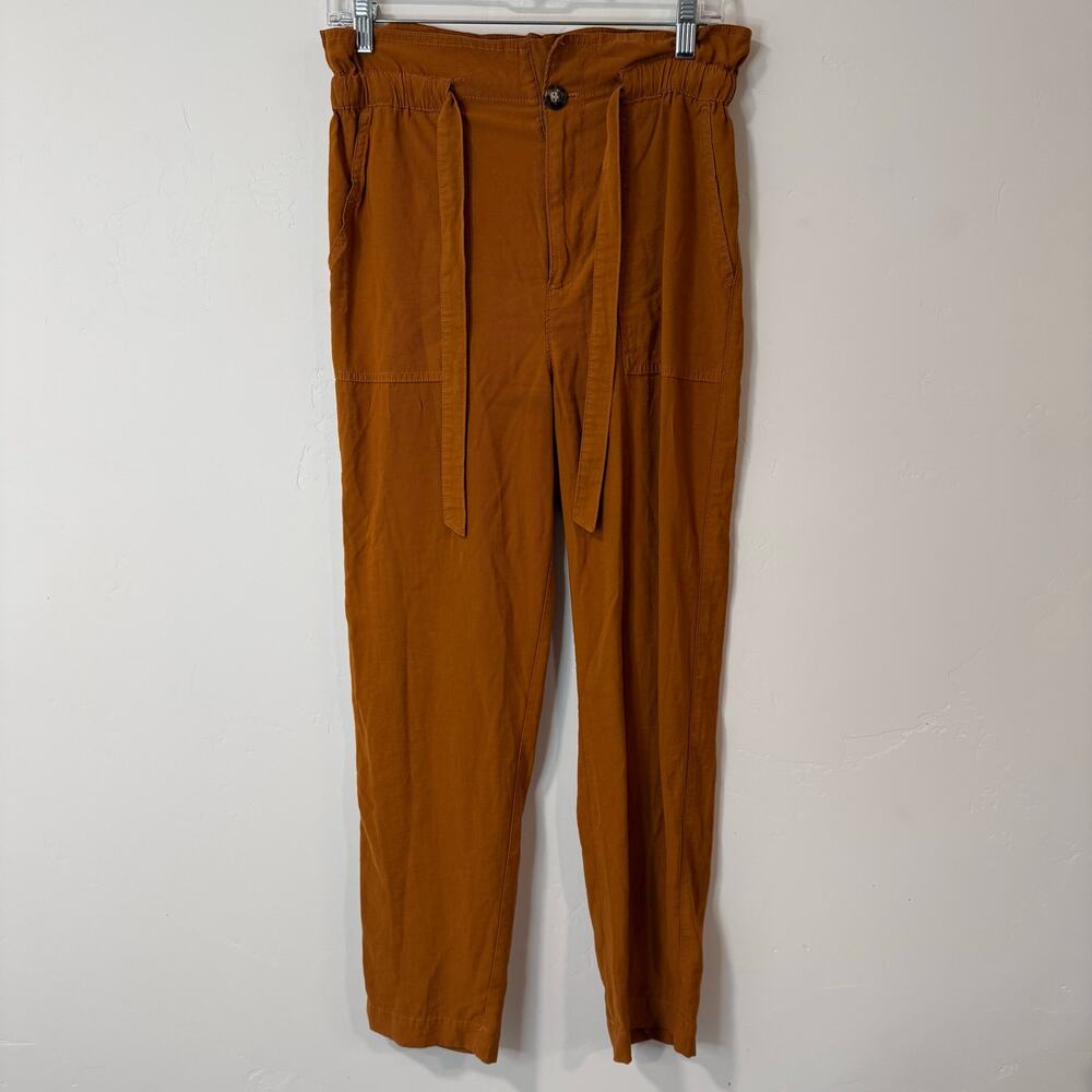 Madewell Women's Dunaway Paperbag Pants Brown Small‎ Ankle